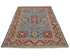 4x6 Blue Kuba Afghan Hand Knotted Wool Area Rug